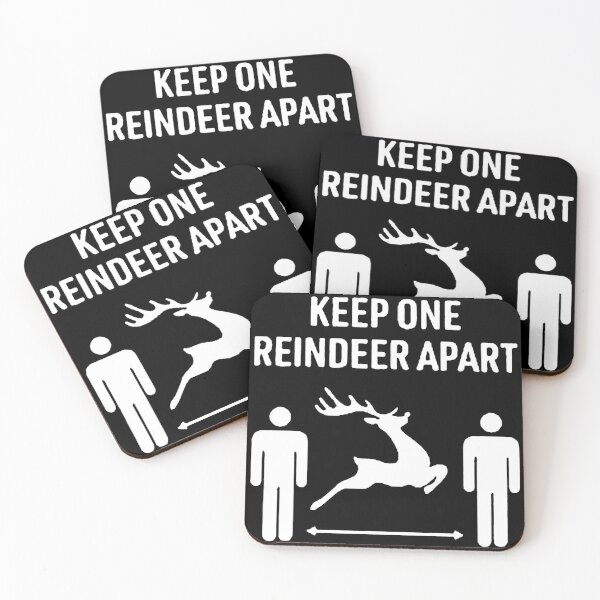 Item preview, Keep One Reindeer Apart designed and sold by Funny Tee.