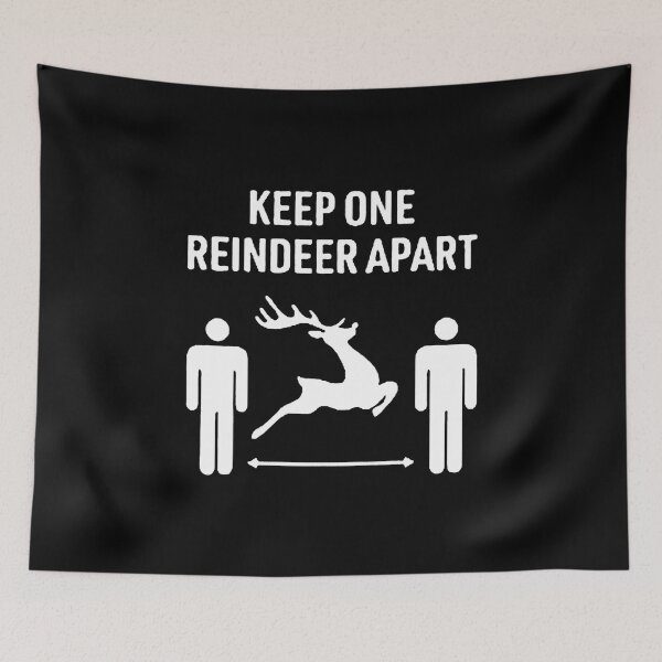 Item preview, Keep One Reindeer Apart designed and sold by Funny Tee.