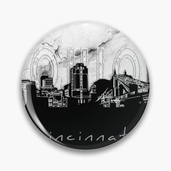 Item preview, cincinnati skyline marble designed and sold by BekimART2.