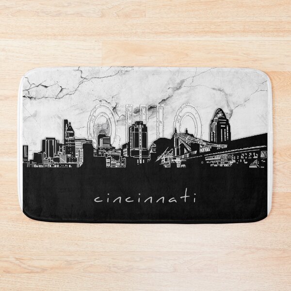 Item preview, cincinnati skyline marble designed and sold by BekimART2.