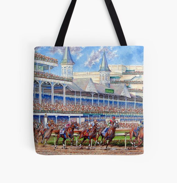 Aperçu de l'œuvre Le Derby du Kentucky - En tête du peloton créée et vendue par Mike Rabe Art.