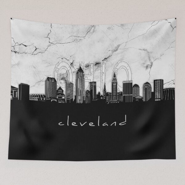 Item preview, cleveland skyline marble designed and sold by BekimART2.
