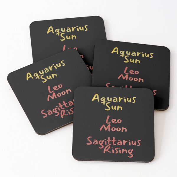 Item preview, Aquarius Sun Leo Moon Sagittarius Rising Text designed and sold by leomooncreates.