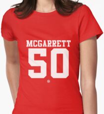 Steve McGarrett football jersey 50 Women's Fitted T-Shirt
