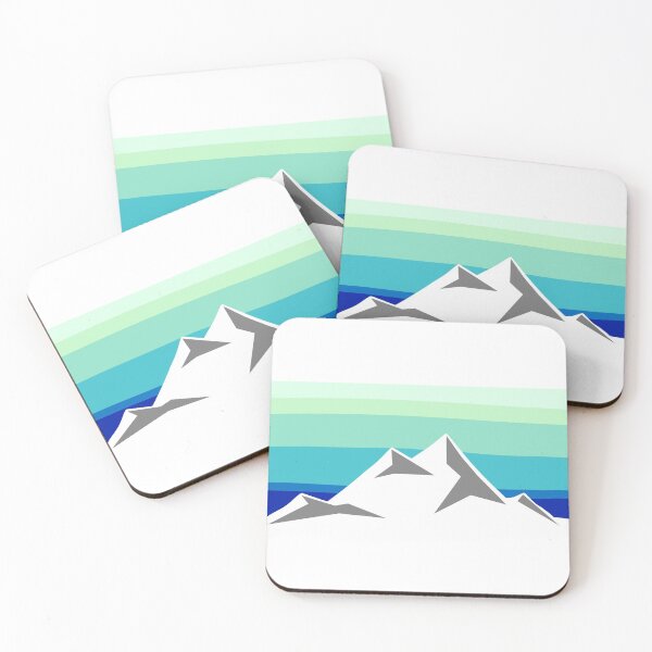 Item preview, winter mountain in blues designed and sold by pholange.