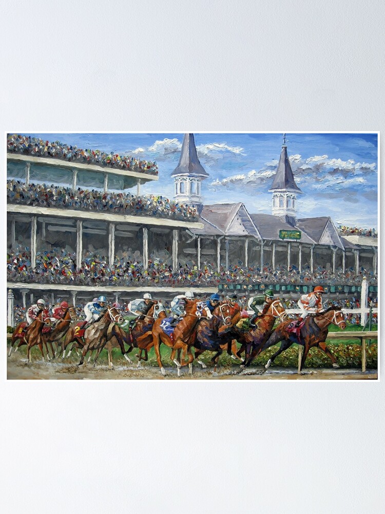145th KENTUCKY DERBY at Churchill Downs 2019 Horse Racing OFFICIAL POSTER Print 