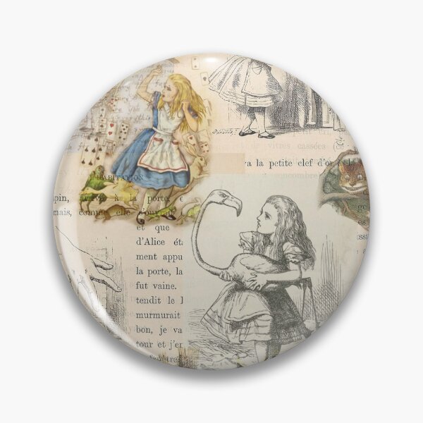 Item preview, Alice in Wonderland Vintage Book Collage designed and sold by 13Moons.