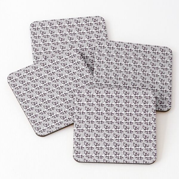Item preview, patterns of black flower on white background designed and sold by Olha Volokhova.