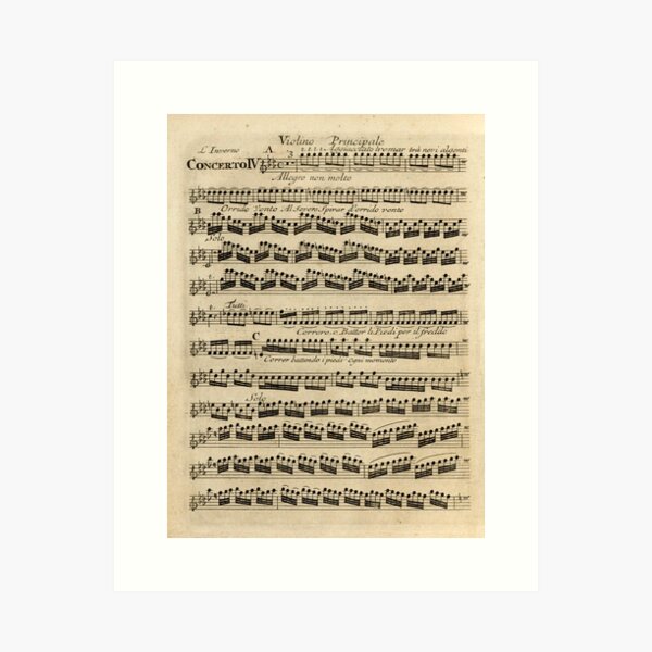 Item preview, Vivaldi | Winter | The four Seasons | Original handwritten score (4 of 4) designed and sold by en10minutos.