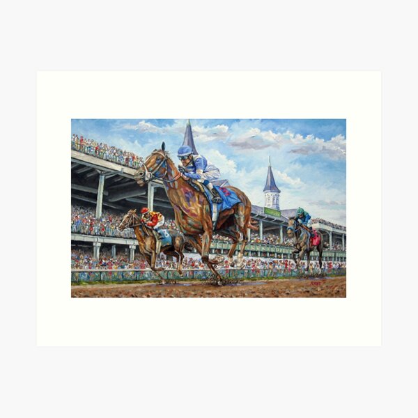 Item preview, Kentucky Derby - Down the Stretch designed and sold by Mike Rabe Art.