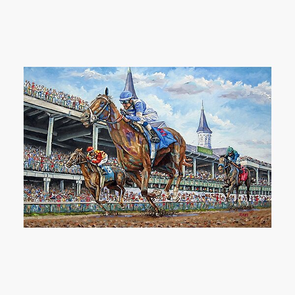 Item preview, Kentucky Derby - Down the Stretch designed and sold by Mike Rabe Art.
