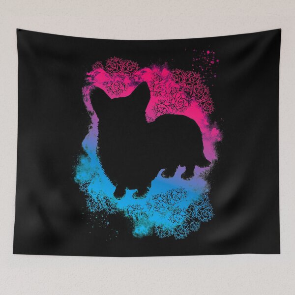 Item preview, Corgi Abstract - Blue and Pink designed and sold by NissaArt.