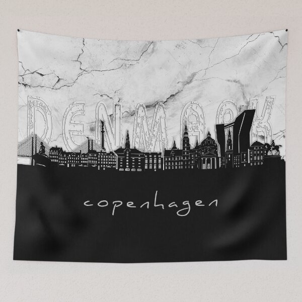 Item preview, copenhagen skyline marble designed and sold by BekimART2.