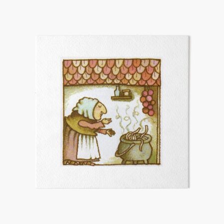 Aperçu de l'œuvre Strega Nona soufflant des bisous dans un pot de pâtes créée et vendue par medusagf.