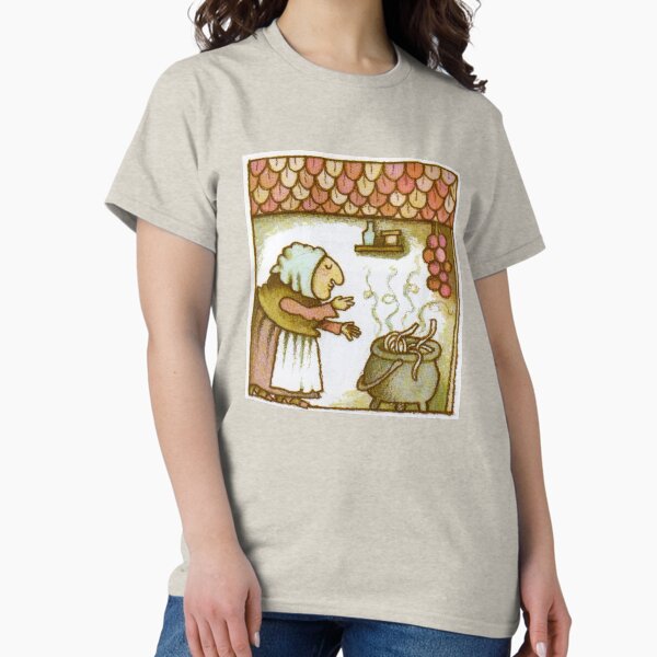 Vista previa del artículo con la obra «Strega Nona soplando besos a la olla de pasta», diseñado y vendido por medusagf.