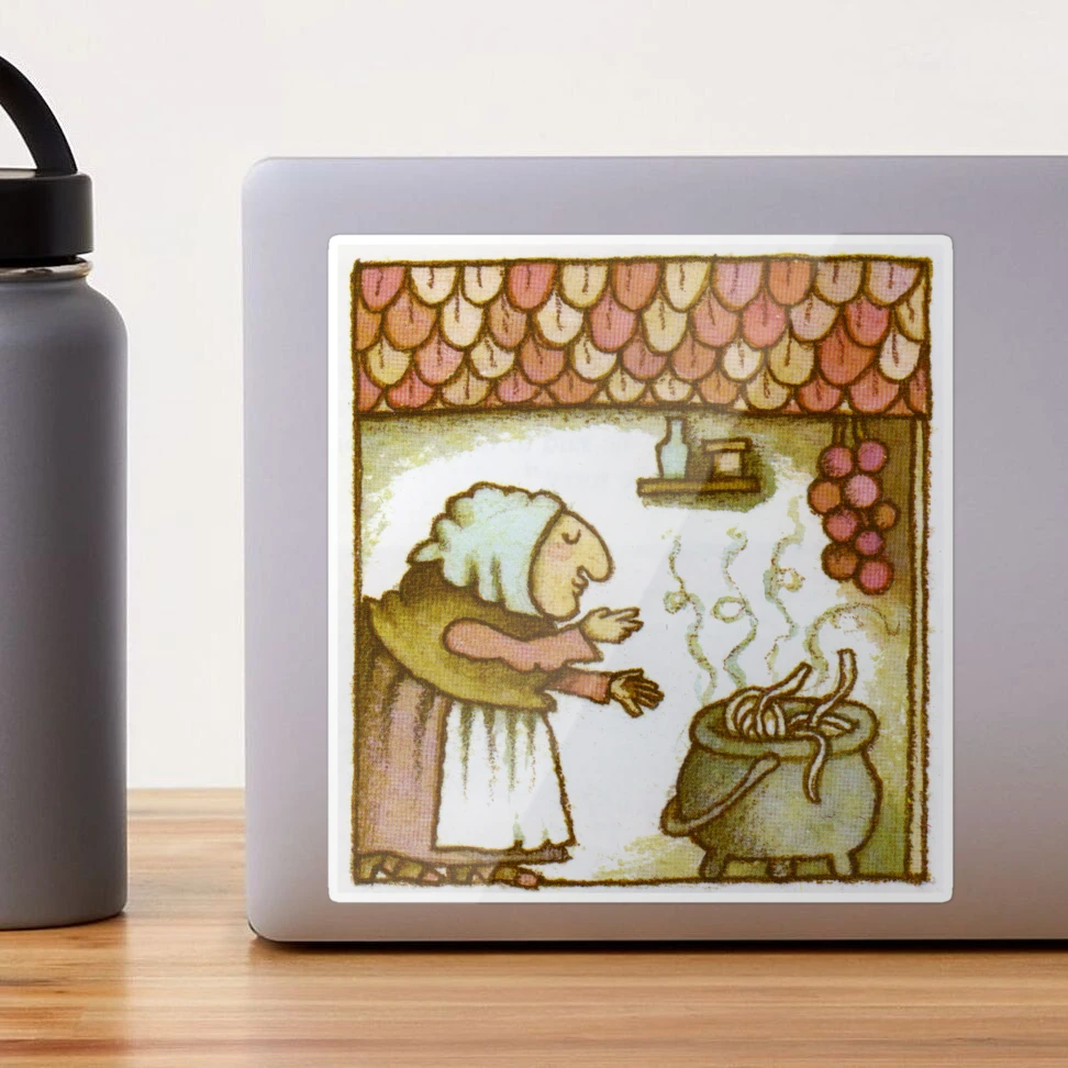 Strega Nona with Pasta Pot Metal Print for Sale by medusagf