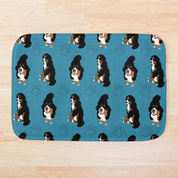 Item preview, Bernese Mountain Dog Pattern-blue paws designed and sold by KantstandyaC.