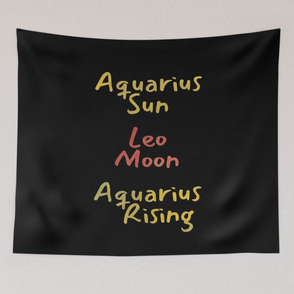 Item preview, Aquarius Sun Leo Moon Aquarius Rising Text designed and sold by leomooncreates.