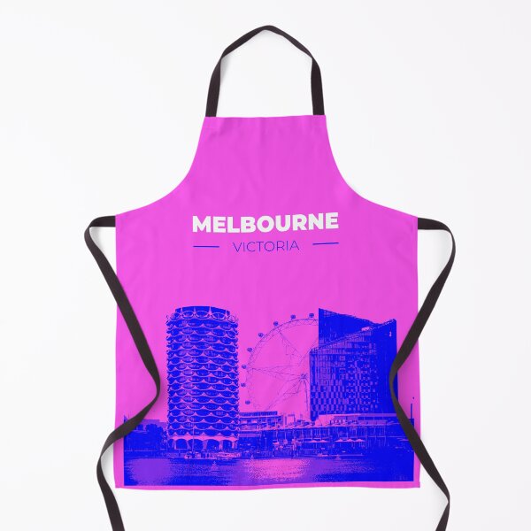 Item preview, Skyline, cityscape poster of Melbourne (pink) designed and sold by CMYKStudio.
