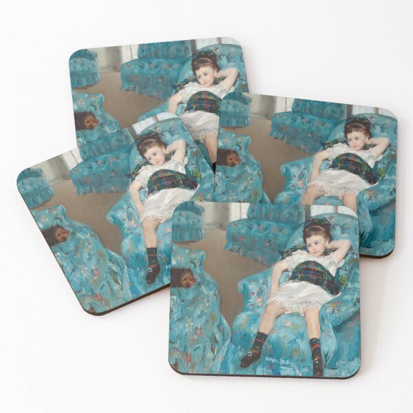 Item preview, Mary Cassatt and Little Girl in a Blue Armchair vintage painting designed and sold by katakania.