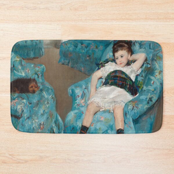 Item preview, Mary Cassatt and Little Girl in a Blue Armchair vintage painting designed and sold by katakania.