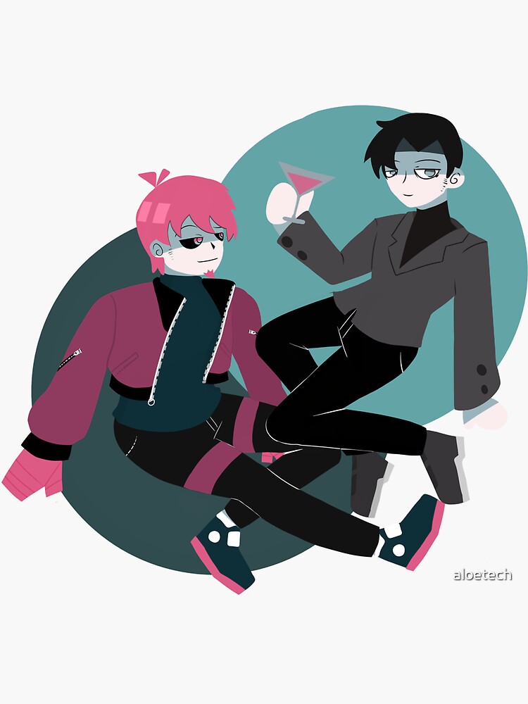 "VTSOM Vincent & Victor Print " Sticker by aloetech Redbubble