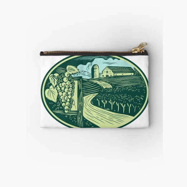 Item preview, Grapes Vineyard Winery Oval Woodcut designed and sold by patrimonio.