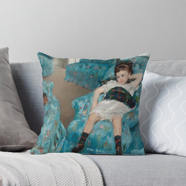 Item preview, Mary Cassatt and Little Girl in a Blue Armchair vintage painting designed and sold by katakania.