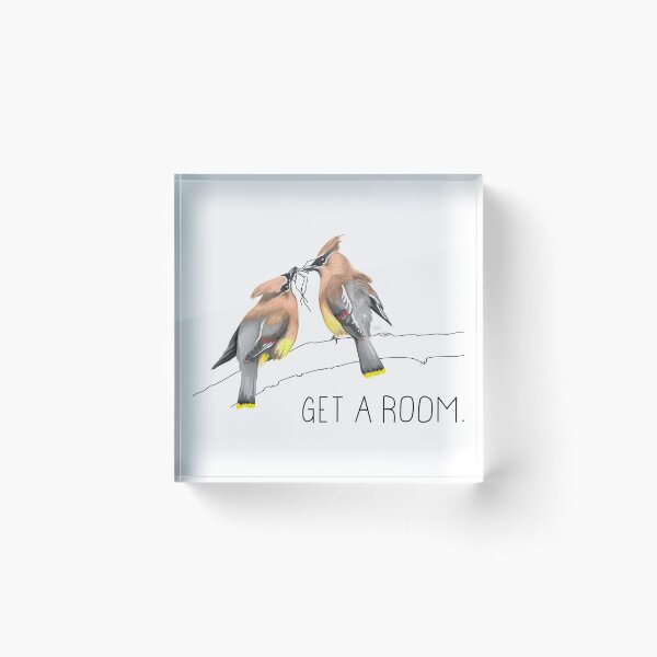 Item preview, Get A Room (Cedar Waxwings Courting) designed and sold by LauraWolfArtist.