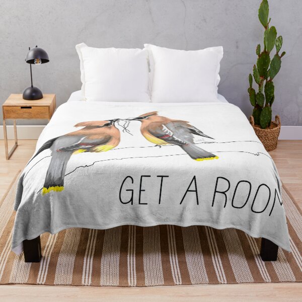 Item preview, Get A Room (Cedar Waxwings Courting) designed and sold by LauraWolfArtist.