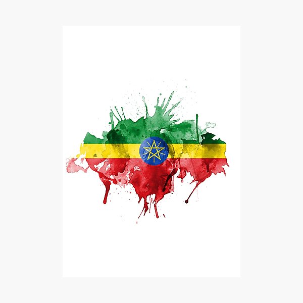 Item preview, ethiopia flag digital watercolor designed and sold by lipedesigns.