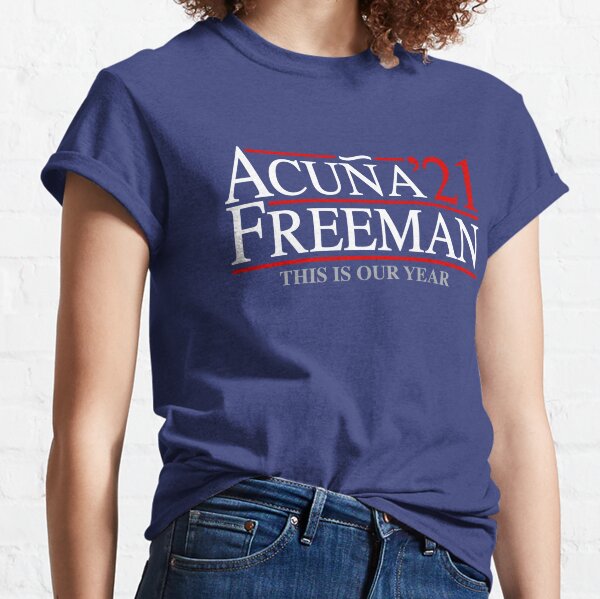 Dodgers Freddie Freeman Swing T-Shirt from Homage. | Ash | Vintage Apparel from Homage.