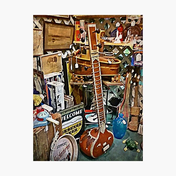 Item preview, The Sitar At The Antique Shop designed and sold by Jane Neill-Hancock.