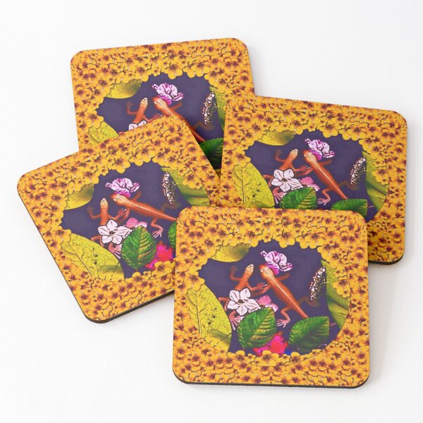 Item preview, lizards in love in the land of flowers designed and sold by Pepita Selles.