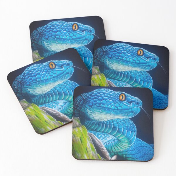 Item preview, Hand Painted Blue Viper designed and sold by ArtRoomOregon.