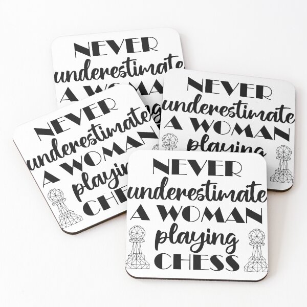 Item preview, Never underestimate a woman playing chess designed and sold by felinefeelings.