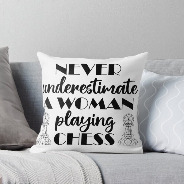 Item preview, Never underestimate a woman playing chess designed and sold by felinefeelings.