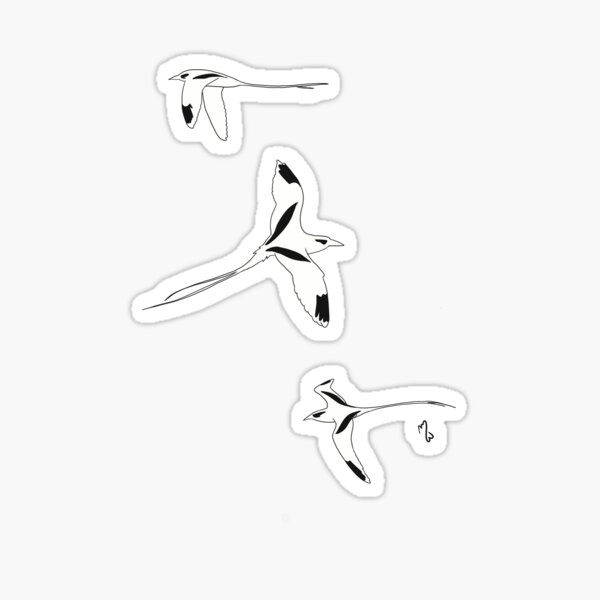 Oiseaux pailles en queue île de la réunion Sticker