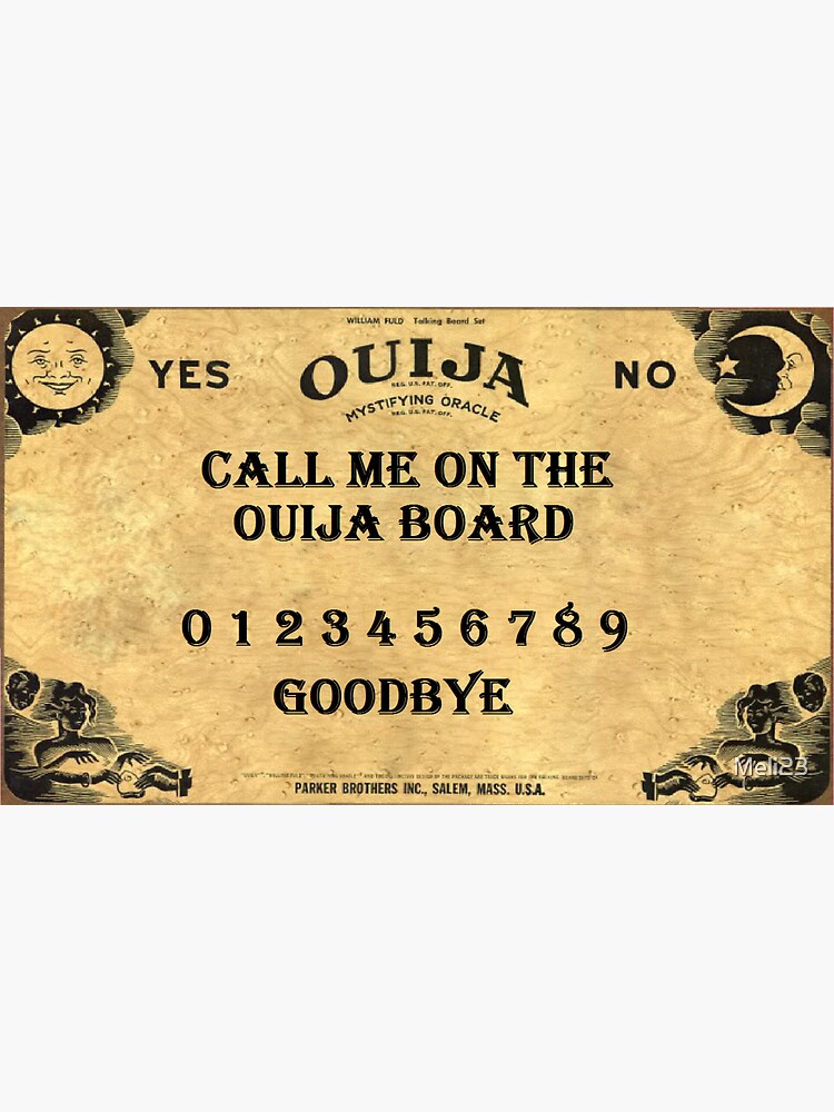 "Call Me On The Ouija Board" Sticker by Meli23 | Redbubble