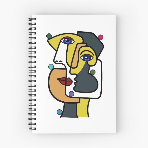 Item preview, Cubism geometric bizarre woman portrait art designed and sold by AznavourByKarin.