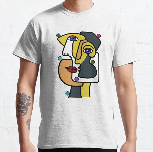 Item preview, Cubism geometric bizarre woman portrait art designed and sold by AznavourByKarin.
