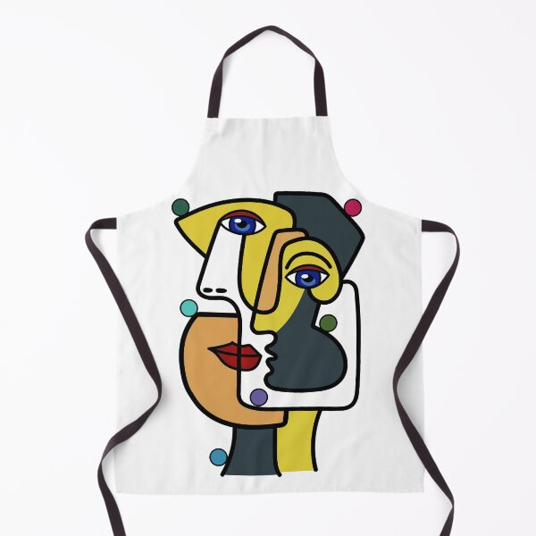 Item preview, Cubism geometric bizarre woman portrait art designed and sold by AznavourByKarin.