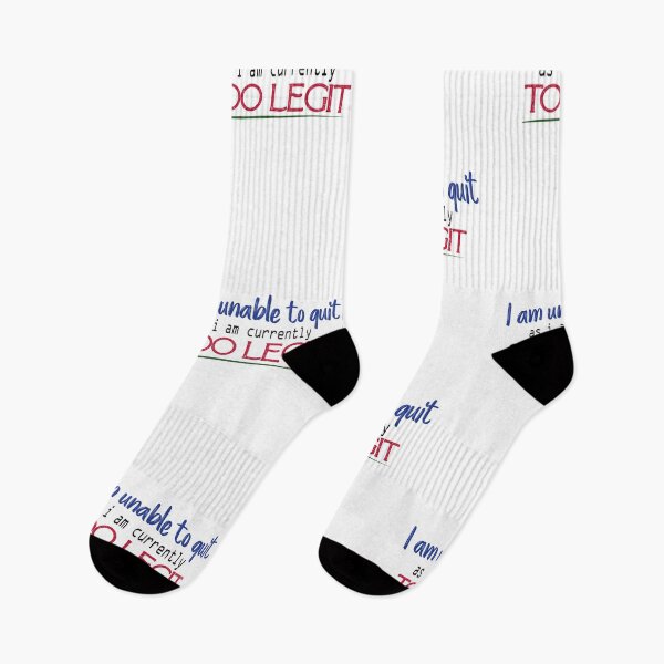 Item preview, I am unable to quit as i am currently too legit, motivation, Unisex Shirt - Funny T Shirt - Yoga Tank Top designed and sold by laxydesign.