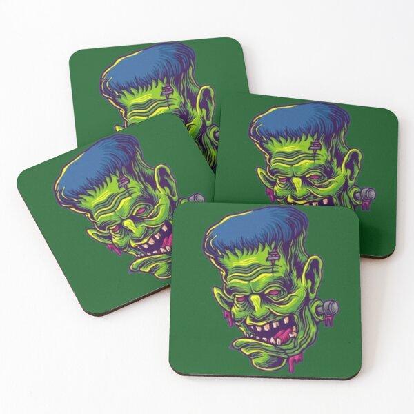 Artikelvorschau, Frankenstein Zombies Halloween Grün Weiß Schwarz, Dinosaurier, Fleischesser, Design2Z, Schwarz, Weiß, Bunt, Dino, entworfen und verkauft von Design2Z.