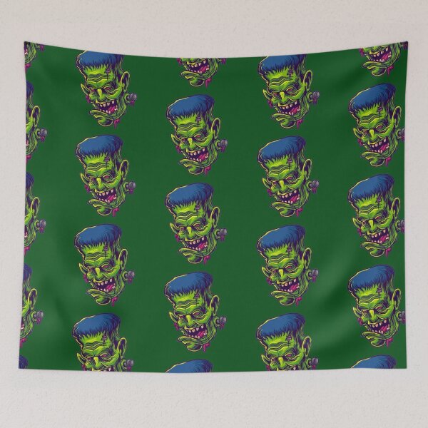 Artikelvorschau, Frankenstein Zombies Halloween Grün Weiß Schwarz, Dinosaurier, Fleischesser, Design2Z, Schwarz, Weiß, Bunt, Dino, entworfen und verkauft von Design2Z.