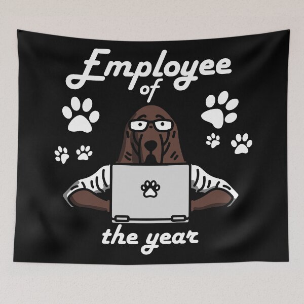 Item preview, Work from home, employee of the year - funny dog designed and sold by ImaginarySouls.