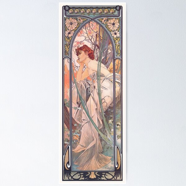 Item preview, Evening Reverie Alphonse Mucha Rêverie du Soir designed and sold by RedCapeTales.