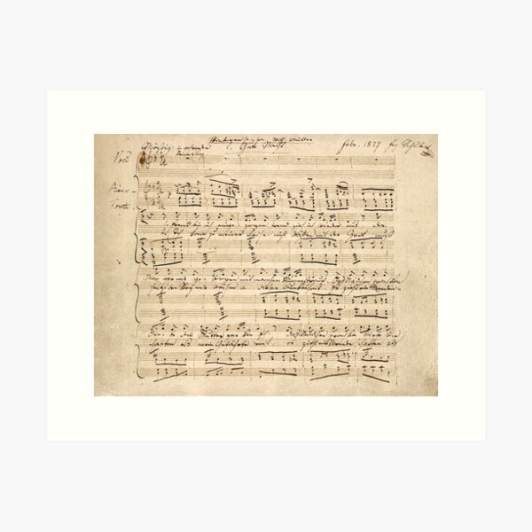 Item preview, Schubert | Original handwritten score Franz Schubert designed and sold by en10minutos.