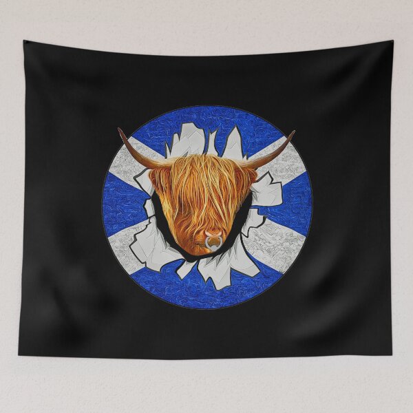 Item preview, Highland Cattle through the wall scottish designed and sold by umfhn.