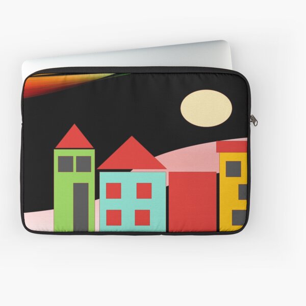 Black Red Blue Yellow Orange Pink Blue Green Teal Home Sweet Home Laptop Sleeve